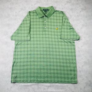 Masters Amen Corner 60s Two Ply Double Mercerized Plaid Green XL Polo